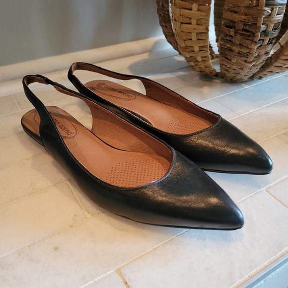 Corso Como Shoes - Corso Como Tristan Flat Slingback 6 Black